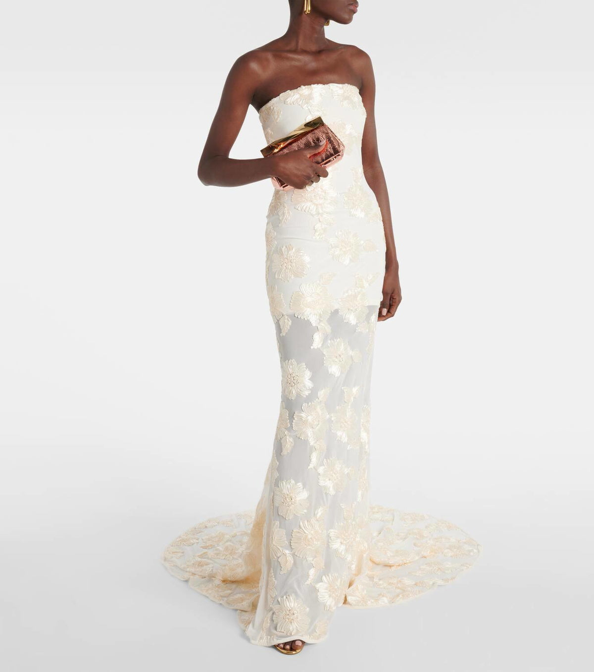 NADIA FLORAL EMBROIDERED GOWN