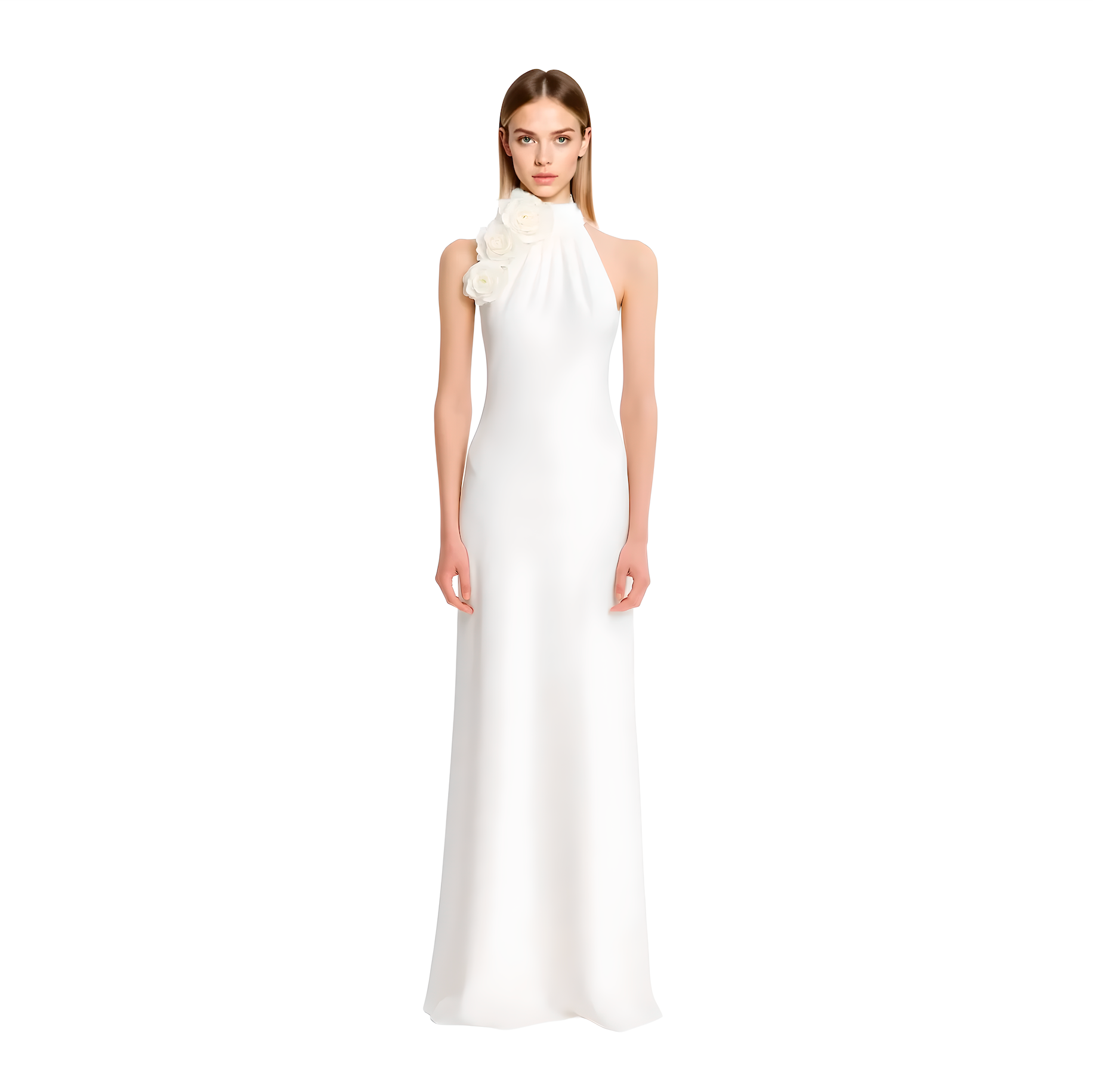 ISABEL FLORAL APPLIQUÉ GOWN