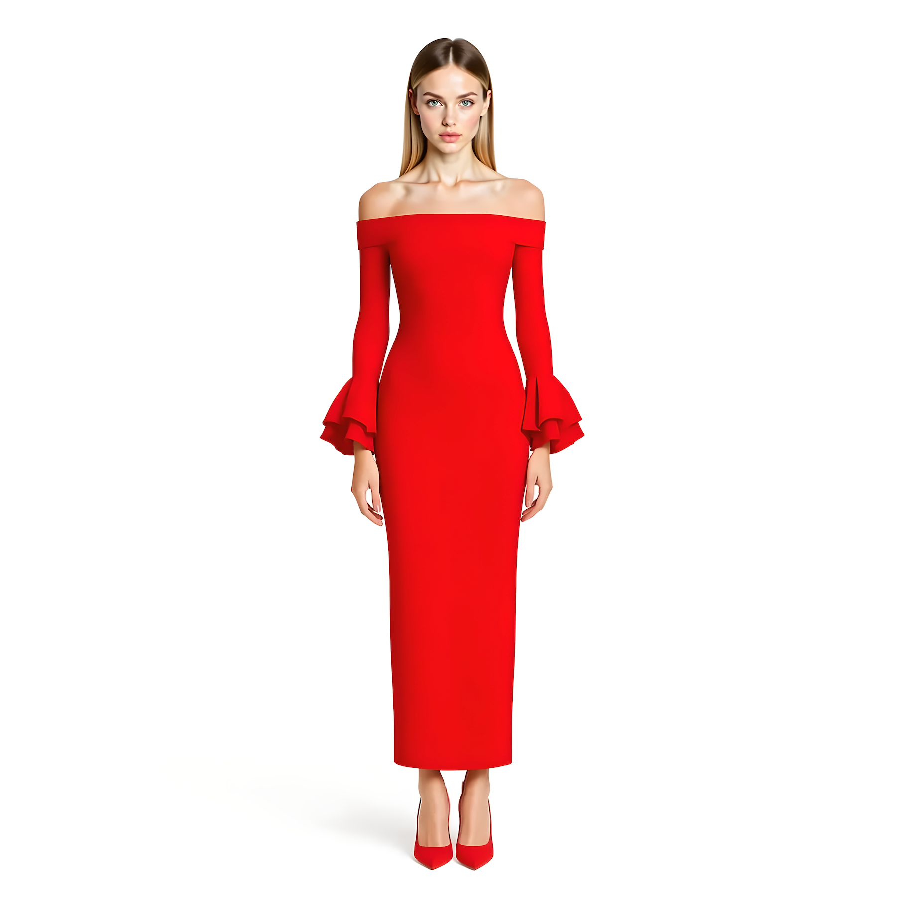 Talia Puff Cuff Maxi Dress