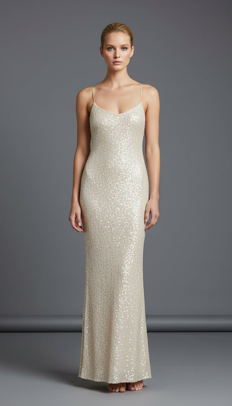 SERENA SEQUIN SLIP MAXI