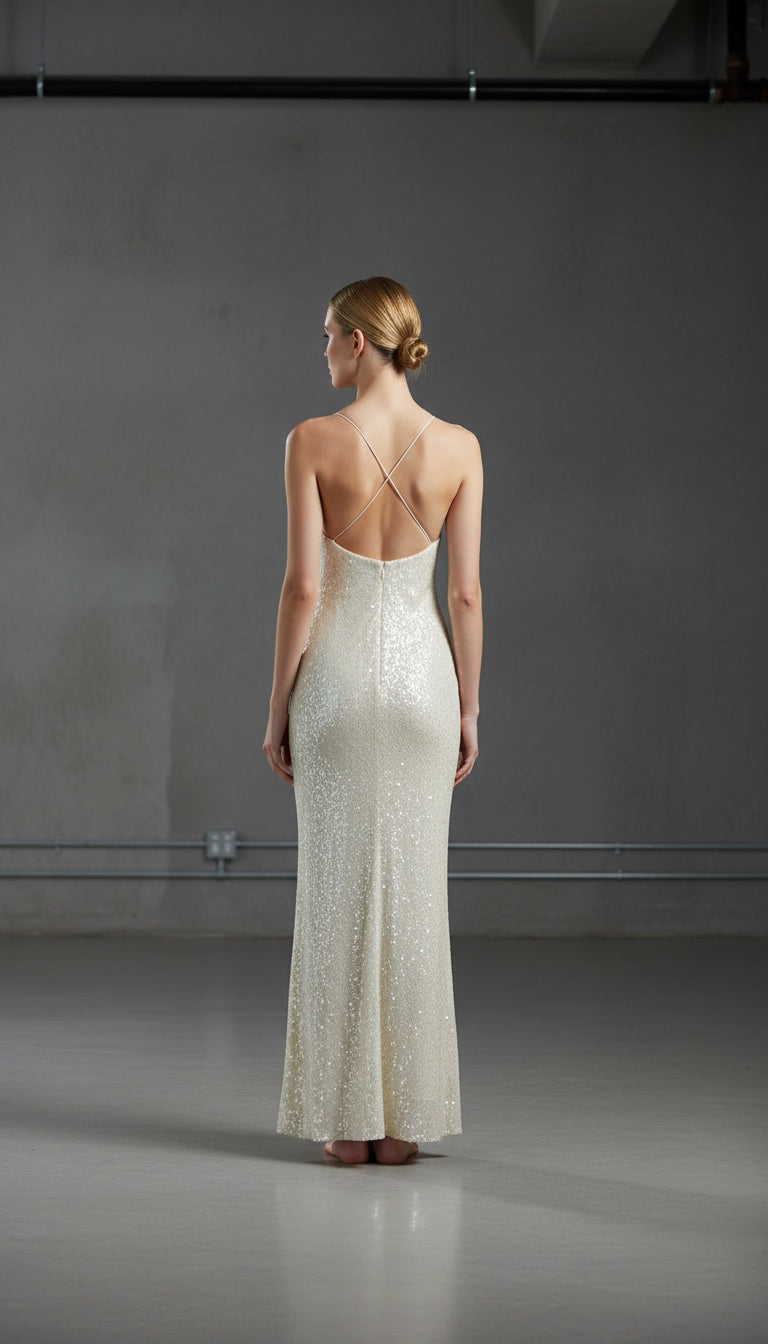 SERENA SEQUIN SLIP MAXI