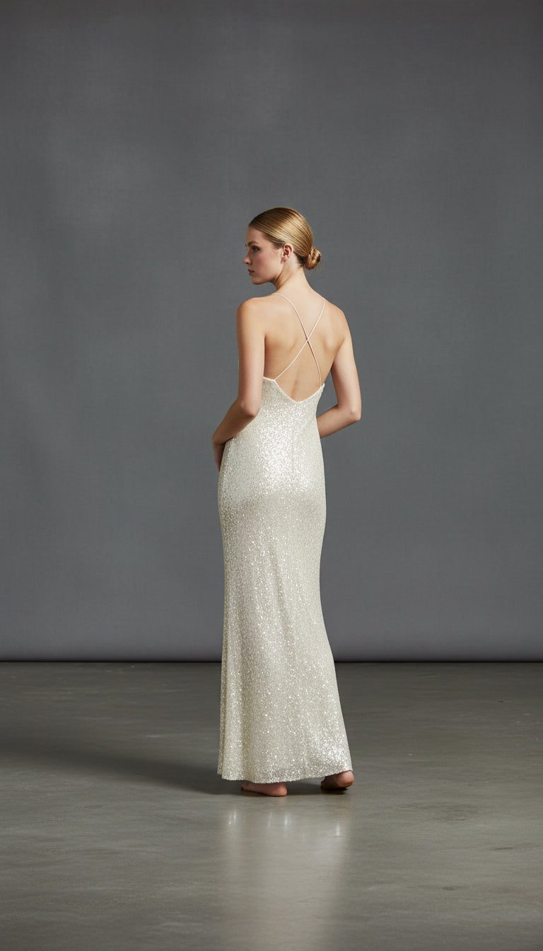 SERENA SEQUIN SLIP MAXI