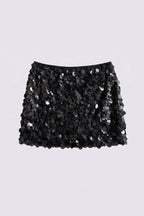 Midnight Paillette Mini Skirt