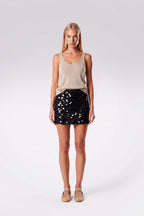 Midnight Paillette Mini Skirt