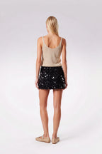 Midnight Paillette Mini Skirt