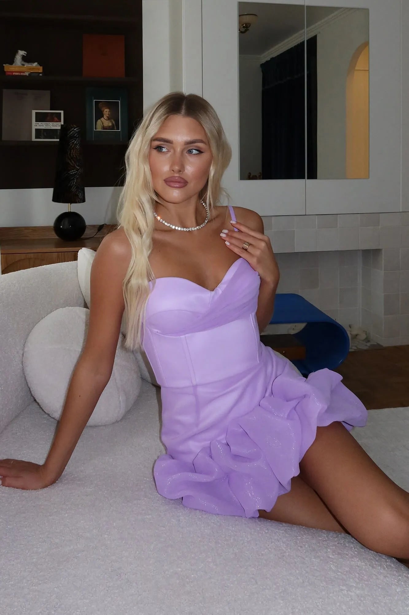 KAROLINA LAVENDER RUFFLE CORSET