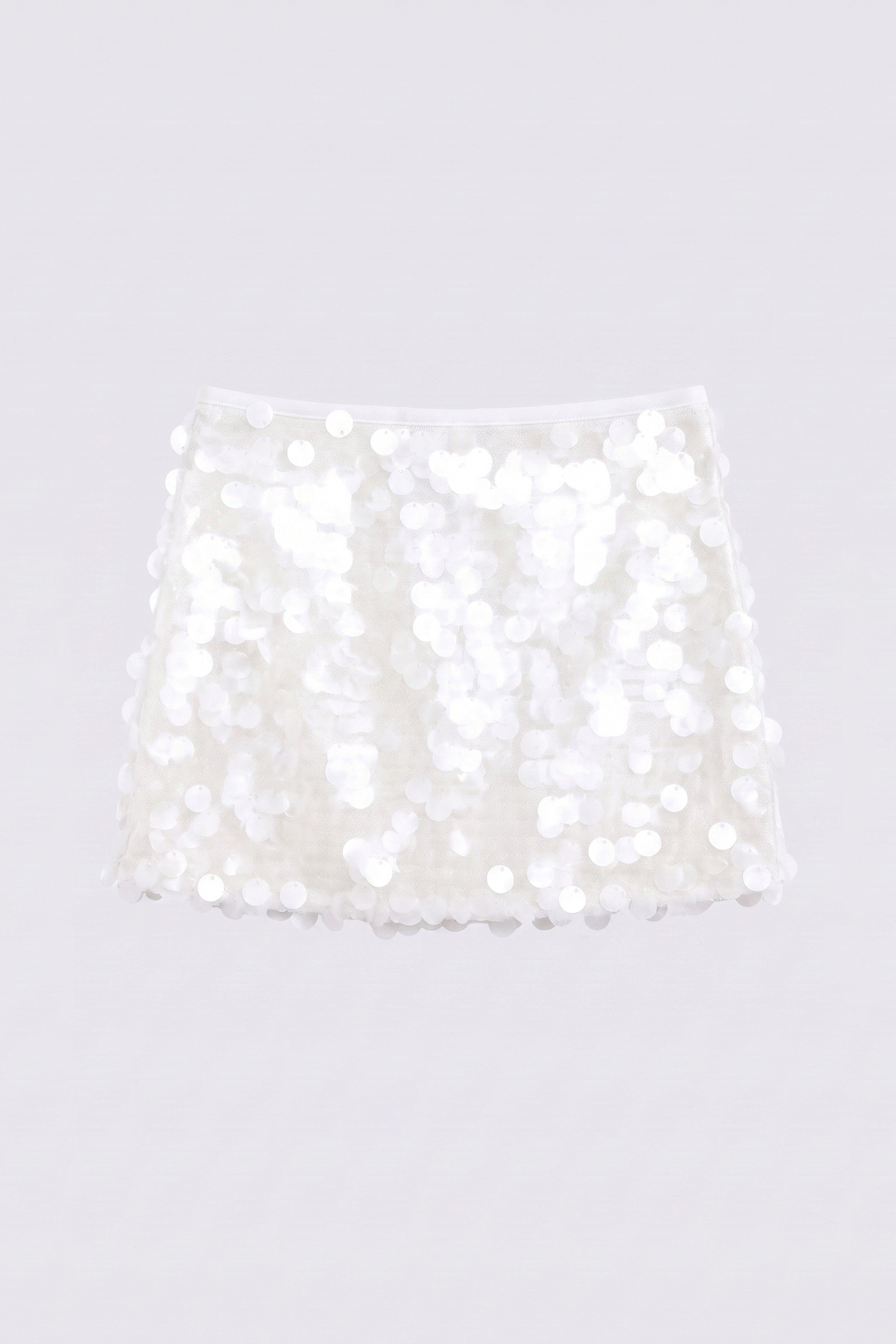 Snow Paillette Mini Skirt