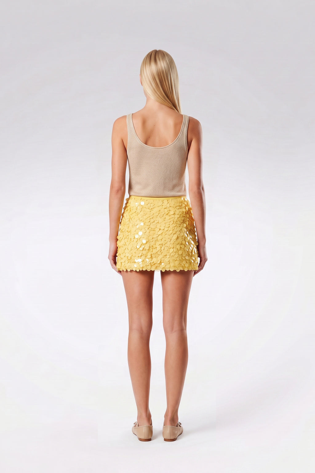 Honey Paillette Mini Skirt
