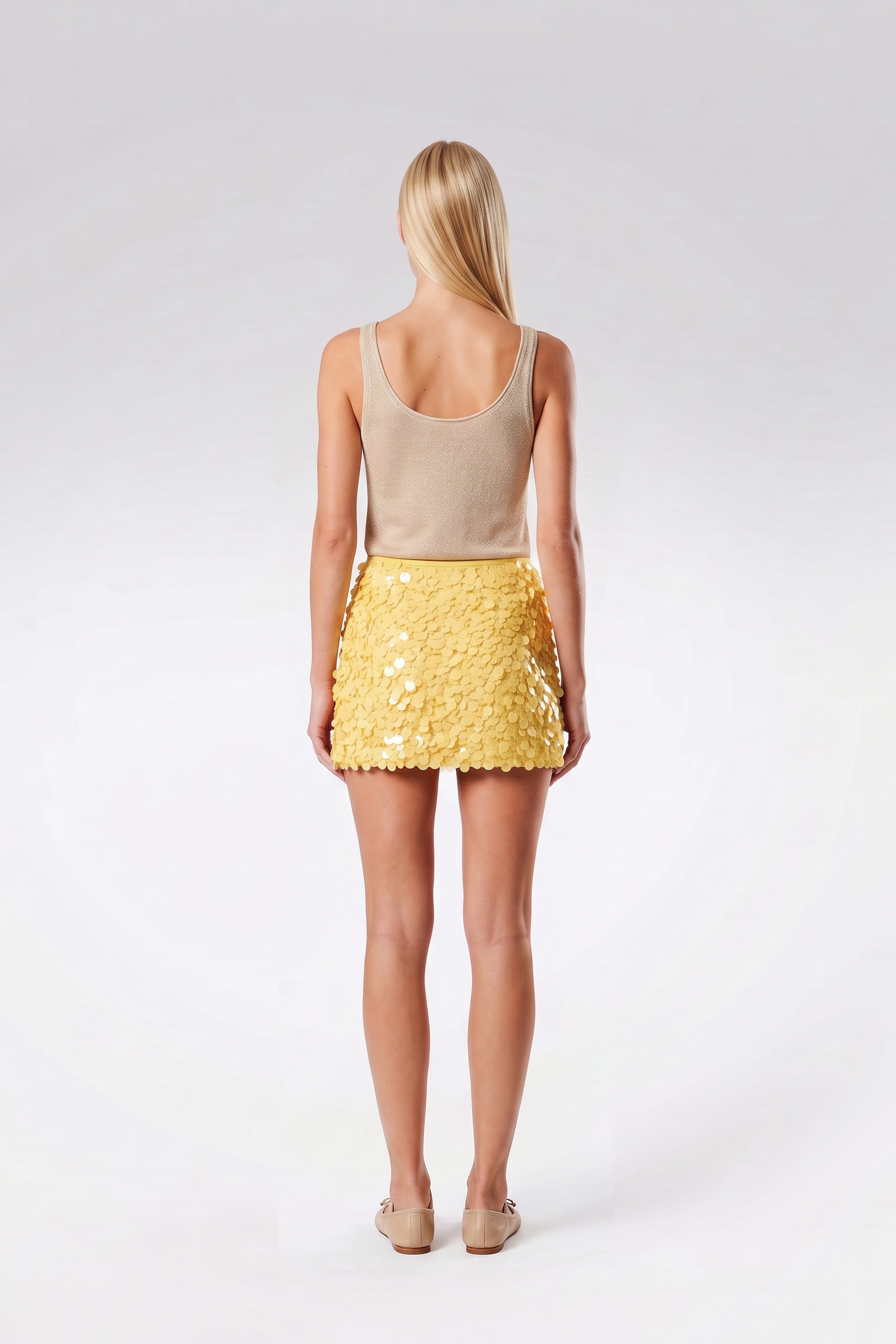 Honey Paillette Mini Skirt