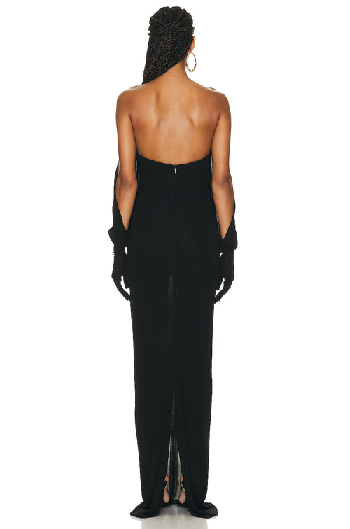 Sweetheart Maxi Strapless Gown in Noir