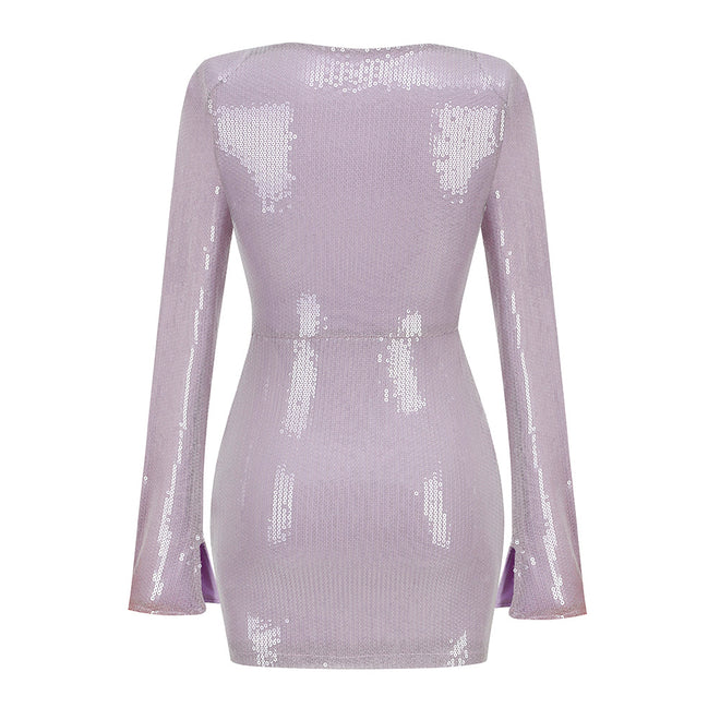 Solaria Mini Ice Lavender Sequin Dress